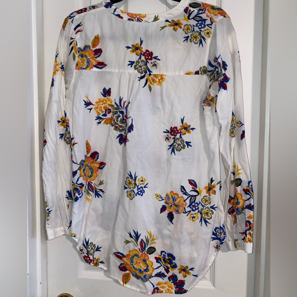 Old Navy Floral Tunic - White, Yellow, Blue - Picture 5 of 8
